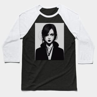 Goth Girl Baseball T-Shirt